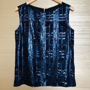 Sparkly Blue Sequin Top by Ricorso